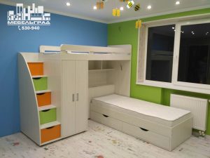 Детская мебель Калининград Мебель для детской комнаты Детская комната стеллажи полки двух-ярусная кровать шкаф