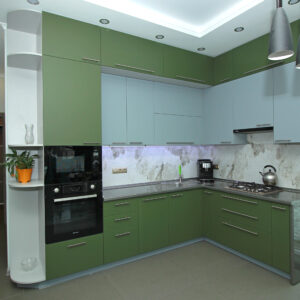 Зеленый цвет кухни Калининград Кухня на заказ в Калининграде Купить кухню